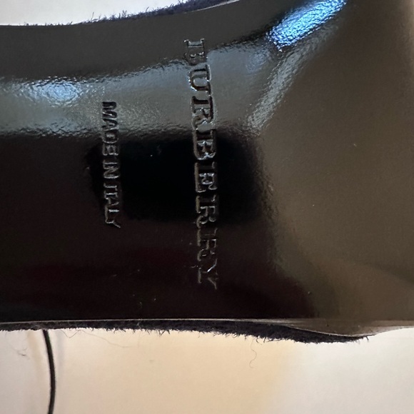 Burberry Blue Suede and Black Brogue Leather Gauld Lace Up Sandals Size 39.5 - Picture 6 of 6